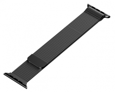 Ремешок из нержавеющей стали для Apple Watch 42мм Миланская петля (Черный)