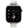 Apple Watch Hermes Series 10 42mm, тонкий ремешок из плетенного нейлона серый