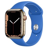 Apple Watch Series 7 45 мм, стальные золотого цвета, спортивный ремешок «Капри»