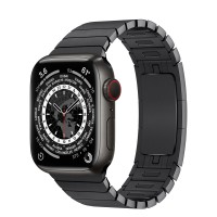 Apple Watch Series 7 41 мм Чёрный титан, блочный браслет из стали