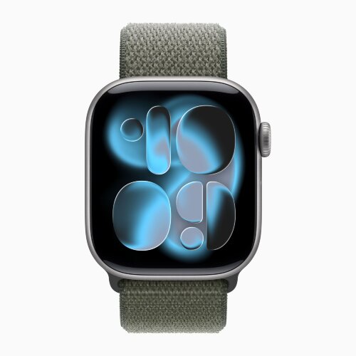 Apple Watch Series 11 46mm, Space Gray Aluminum Case with Sport Loop - Forest