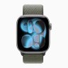 Apple Watch Series 11 46mm, Space Gray Aluminum Case with Sport Loop - Forest