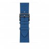 Apple Watch Series 8 Hermes 45mm, черный корпус, классический ремешок с диагональной микроперфорацией синего цвета