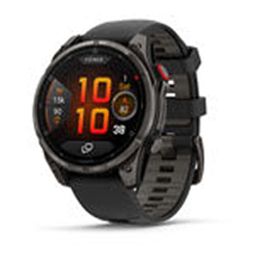 Умные часы Garmin Fenix 8 Pro 47mm, AMOLED, Sapphire, Carbon Gray DLC Titanium, Black/Pebble Gray Silicone Band