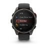 Умные часы Garmin Fenix 8 Pro 47mm, AMOLED, Sapphire, Carbon Gray DLC Titanium, Black/Pebble Gray Silicone Band