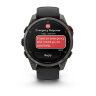 Умные часы Garmin Fenix 8 Pro 47mm, AMOLED, Sapphire, Carbon Gray DLC Titanium, Black/Pebble Gray Silicone Band