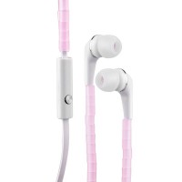 Светящиеся наушники с микрофоном NECKLAKE U-10 Acoustic Sound, розовые