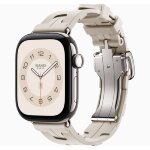 Apple Watch Hermes Series 12 42mm, спортивный ремешок Kilim светлый Béton