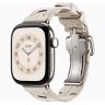 Apple Watch Hermes Series 12 42mm, спортивный ремешок Kilim светлый Béton