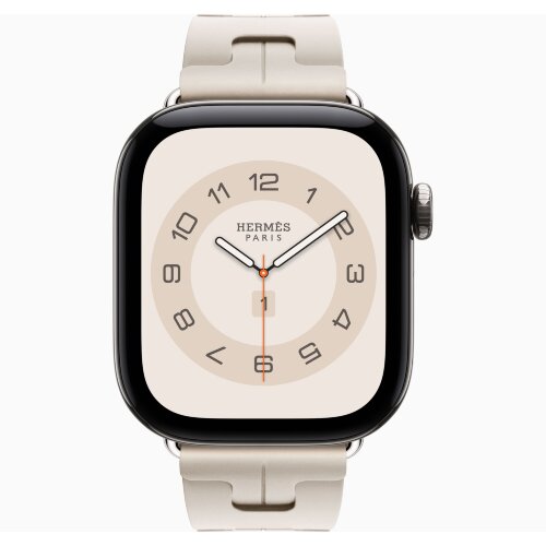 Apple Watch Hermes Series 12 42mm, спортивный ремешок Kilim светлый Béton