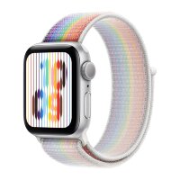 Apple Watch SE (2023) 40mm, Silver Aluminum Case with Sport Loop - Pride Edition (Радужный)