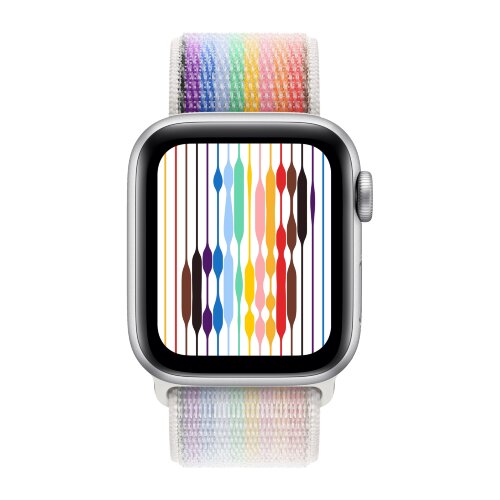 Apple Watch SE (2023) 40mm, Silver Aluminum Case with Sport Loop - Pride Edition (Радужный)