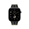 Ремешок Hermès для Apple Watch 42mm Rocabar Club — темно-синий / зеленый (Bleu Nuit/Vert)