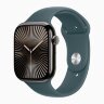 Apple Watch Series 10 42mm, Slate Titanium Case with Sport Band - Lake Green