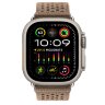 Apple Watch Ultra 2 49mm Titanium, ремешок Hermes из текстильного трикотажа коричневый