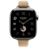 Apple Watch Hermes Series 10 42mm, тонкий ремешок из плетенного нейлона коричневый
