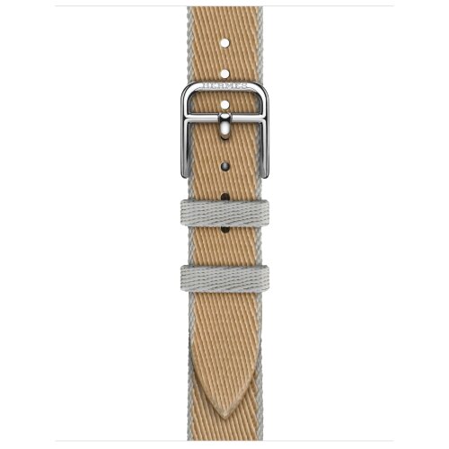 Apple Watch Hermes Series 10 42mm, тонкий ремешок из плетенного нейлона коричневый