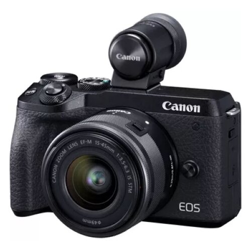 Canon EOS M6 Mark II + EF-M 15-45mm IS STM Lens + Electronic Viewfinder Kit