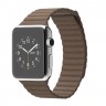 Apple Watch 42mm / Кожаный магнитный ремешок коричневый
