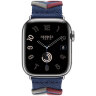 Apple Watch Hermes Series 11 42mm, ремешок из трикотажа темно-синий