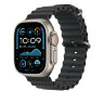 Ремешок для Apple Watch Ultra Watch Titanium Ocean Band - Black (Черный)