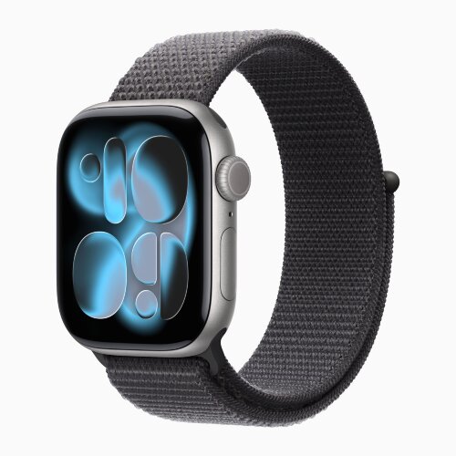 Apple Watch Series 11 46mm, Space Gray Aluminum Case with Sport Loop - Dark Gray