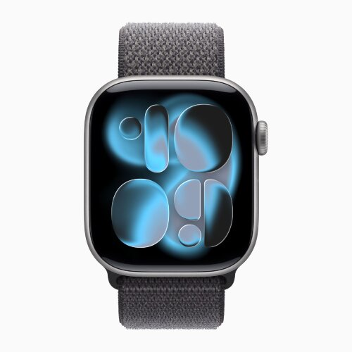 Apple Watch Series 11 46mm, Space Gray Aluminum Case with Sport Loop - Dark Gray