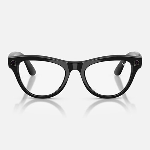 Ray-Ban Meta Gen 2 Skyler Transitions (прозрачные линзы с автозатемнением в фиолетовые, глянцевая черная оправа)