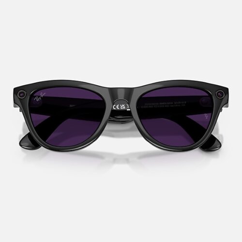 Ray-Ban Meta Gen 2 Skyler Transitions (прозрачные линзы с автозатемнением в фиолетовые, глянцевая черная оправа)