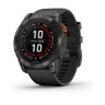 Умные часы Garmin Fenix 7X Pro 51mm Solar Edition Slate Gray Black Band