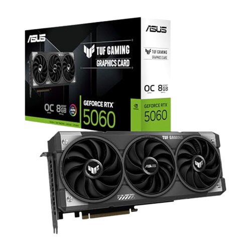 Видеокарта NVIDIA ASUS TUF Gaming GeForce RTX 5060 8 ГБ GDDR7 OC