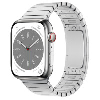 Apple Watch Series 8 45mm Silver Stainless Steel Case with Silver Link Bracelet