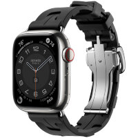 Apple Watch Hermes Series 9 41mm, спортивный ремешок Kilim черный