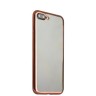 Чехол силиконовый для iPhone 8 Plus и 7 Plus супертонкий с ободком розовое золото