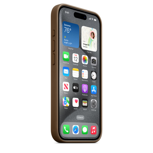 Чехол FineWoven для iPhone 15 Pro Max с MagSafe - Топаз (Taupe)
