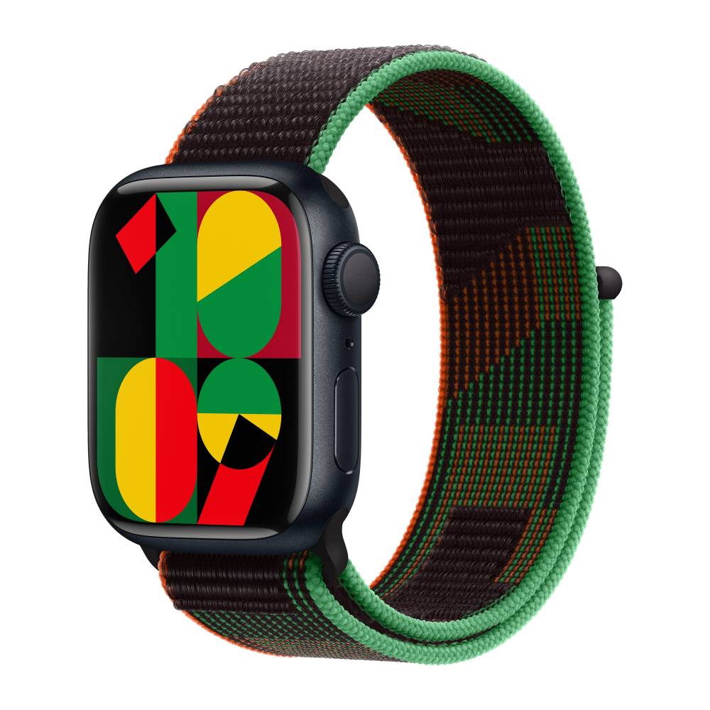 Apple Watch 9 Midnight Aluminum 45mm Sport Loop Black Unity