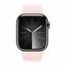 Apple Watch Series 9 41mm, Graphite Stainless Steel Case with Sport Band - Light Pink