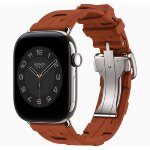 Apple Watch Hermes Series 12 46mm, спортивный ремешок Kilim оранжевый Orange