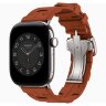 Apple Watch Hermes Series 12 46mm, спортивный ремешок Kilim оранжевый Orange