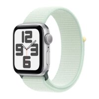 Apple Watch SE (2023) 40mm, Silver Aluminum Case with Sport Loop - Soft Mint (Мятный)