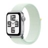 Apple Watch SE (2023) 40mm, Silver Aluminum Case with Sport Loop - Soft Mint (Мятный)