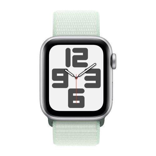 Apple Watch SE (2023) 40mm, Silver Aluminum Case with Sport Loop - Soft Mint (Мятный)