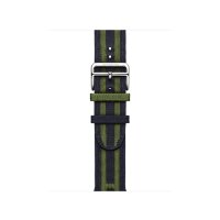 Ремешок Hermès для Apple Watch 46mm Rocabar Club — темно-синий / зеленый (Bleu Nuit/Vert)