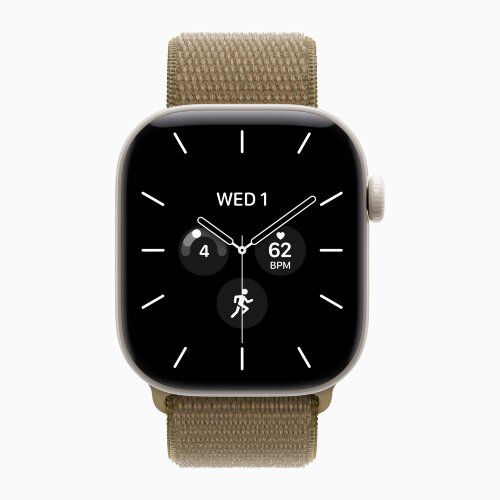 Apple Watch Series 12 46mm, Pearl White Ceramic Case with Sport Loop - Olive