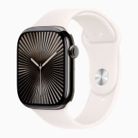 Apple Watch Series 10 42mm, Slate Titanium Case with Sport Band - Light Blush