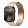 Apple Watch Series 10 46mm Natural Titanium Case with Gold Link Bracelet