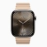 Apple Watch Series 10 46mm Natural Titanium Case with Gold Link Bracelet