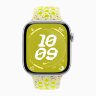 Apple Watch Series 10 42mm, Silver Aluminum Case with Nike Sport Band - Volt Splash