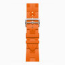 Apple Watch Hermes Series 11 42mm, спортивный ремешок Kilim оранжевый