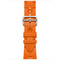 Apple Watch Hermes Series 11 42mm, спортивный ремешок Kilim оранжевый